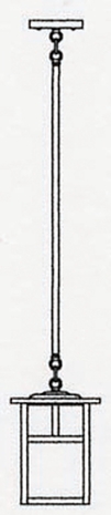 MSH-7 Arroyo Craftsman 7" Mission Stem Hung Pendant Without Overlay