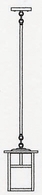 MSH-7 Arroyo Craftsman 7" Mission Stem Hung Pendant Light
