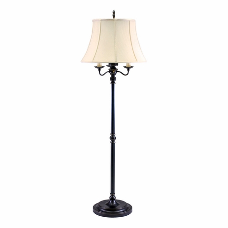 N606-OB House of Troy Newport 63" Oil Rubbed Bronze Bridge Floor Lamp