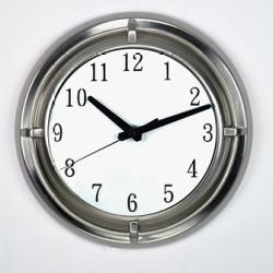 NA7012BN-DISC Quoizel Lighting Lighting Kool Kitchen Nautical Clock in Brushed Nickel Clearance Item