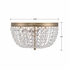 NOL-314-VG-CL-MWP Crystorama Nola 3 Light Vibrant Gold Flush Mount