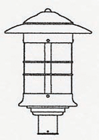 NP-14 Arroyo Craftsman 14" Newport Post Mount Fixture