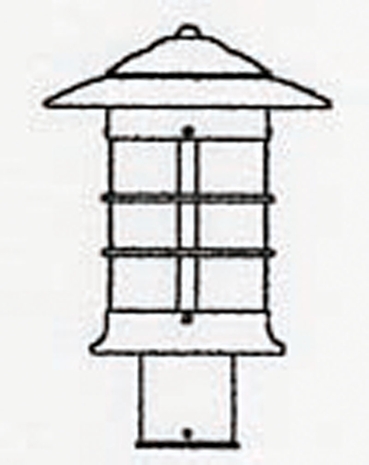 NP-9 Arroyo Craftsman 9" Newport Post Mount Fixture