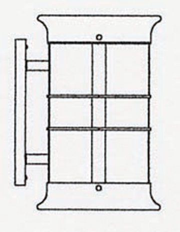 NS-19LNRW Arroyo Craftsman Nineteen-inch Newport Long-Body Wall Sconce with Closed Top - Wet Rated