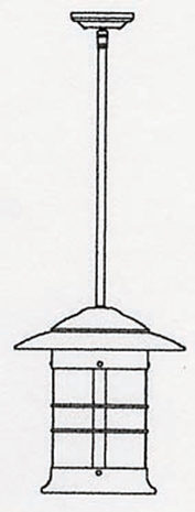 NSH-14 Arroyo Craftsman 14" Newport Outdoor Stem Mount Light