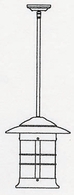 NSH-14 Arroyo Craftsman 14" Newport Outdoor Stem Mount Light