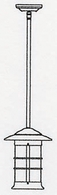 NSH-9L Arroyo Craftsman 9" Newport Long Body Outdoor Stem Mount Light