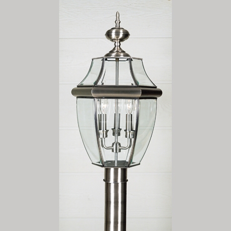 NY9043P Quoizel Lighting Lighting Newbury Outdoor Post Mount in Pewter Display Light