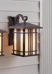 OL1801ES-DISC Murray Feiss Prairie House Espresso Wall Mount Lantern Clearance Item