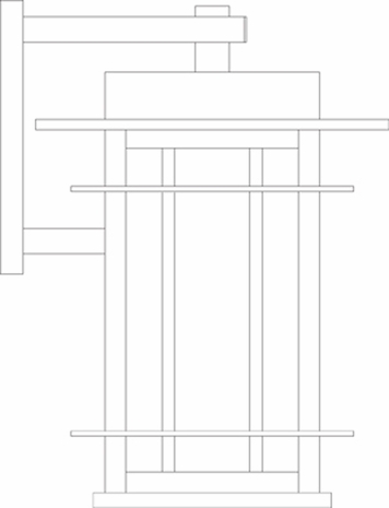 OPB-11 Arroyo Craftsman 11" Oak Park Wall Mount