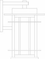 OPB-11 Arroyo Craftsman 11" Oak Park Wall Mount