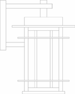OPB-7 Arroyo Craftsman 7" Oak Park Wall Mount