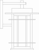 OPB-9 Arroyo Craftsman 9" Oak Park Wall Mount