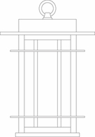 OPH-9 Arroyo Craftsman 9" Oak Park Pendant