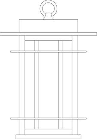 OPH-9 Arroyo Craftsman 9" Oak Park Pendant