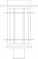OPP-11 Arroyo Craftsman 11" Oak Park Post Mount