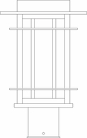 OPP-9 Arroyo Craftsman 9" Oak Park Post Mount