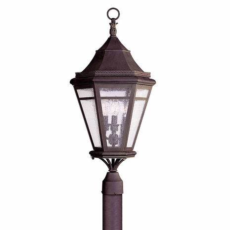 P1274NR Troy Natural Rust Morgan Hill 3Lt Post Lantern Large