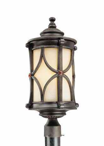 P2075ANB Troy Lighting Woodridge 3 Light Post Lantern in Ancient Bronze Finish