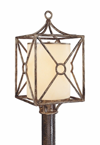 P5028BLF Troy Lighting Maidstone 1 Light Post Lantern in Bronze Leaf Finish