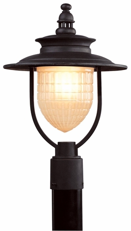 P5085SBZ Troy Lighting Quincy 1 Light Post Lantern in Statuary Bronze Finish