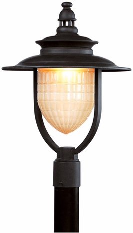 P5086SBZ Troy Lighting Quincy 1 Light Post Lantern in Statuary Bronze Finish