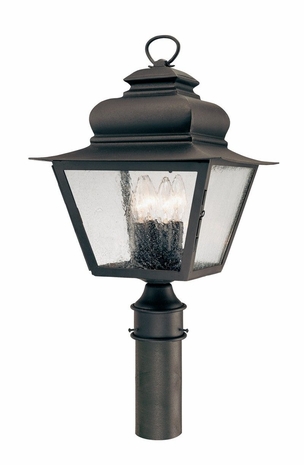 P7006NB Troy Lighting Livingston 4 Light Post Lantern in Natural Bronze Finish