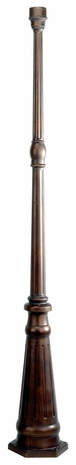 P8681FI-2 Troy Exterior Potter Fired Iron Fluted 3 Piece Construction 73.25 x 10 inches Post