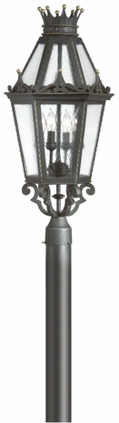 P9456FBK Troy Lighting Medici 4 Light Post Lantern in Federal Black Finish