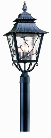 P9486 Troy Lighting Pagoda Four-Light Outdoor Post Light