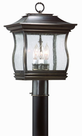 P9514 Troy Lighting Brentwood Park Three-Light Post Light