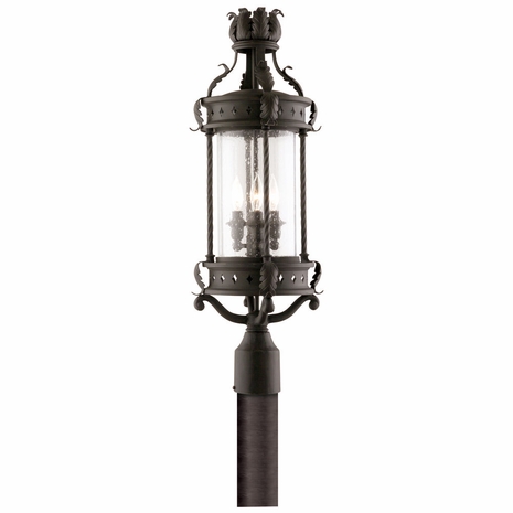P9636OBZ Troy Exterior Los Feliz Old Bronze Medium 3 Light Post Lantern