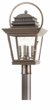 P9725EB Troy Lighting Westport 4 Light Post Lantern in English Bronze Finish