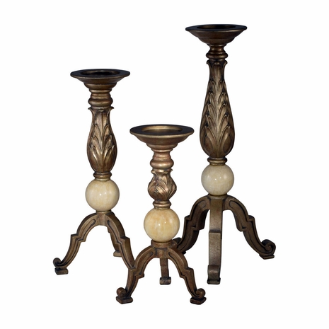 PA500005 Springdale (12H,16H,20H) 3-Piece Marcus Marble Candle Holder Set
