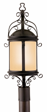 PF9123OBZ-D Troy Exterior Pamplona ES Old Bronze Large 1 Light Fluorescent Dark Sky Post Lantern