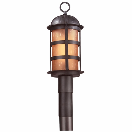 PF9252NB Troy Lighting Aspen 1 Light Post Lantern Fluores in Natural Bronze Finish