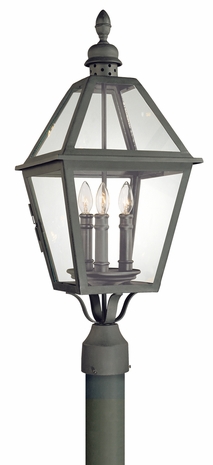 PF9625NB Troy Lighting Townsend 1 Light Post Lantern Fluorescent in Natural Bronze Finish