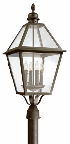 PF9626NB Troy Lighting Townsend 1 Light Post Lantern Fluo in Natural Bronze Finish
