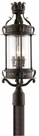 PF9636OBZ Troy Lighting Los Feliz 1 Light Post Lantern Flu in Old Bronze Finish