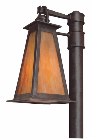 PF9885SBZ Troy Lighting Lucerne 1 Light Post Lantern Fluor in Statuary Bronze Finish