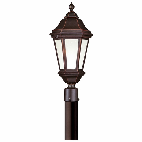 PFCD6832ABZ Troy Cast Aluminum Exterior Verona 1Lt Post Lantern Fluorescent Large with Antique Bronze Finish