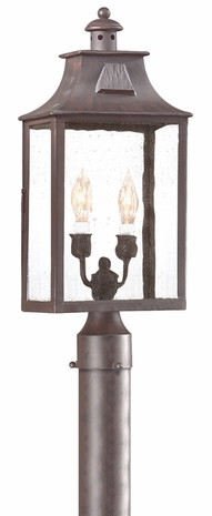 PFCD9003OBZ Troy Lighting Newton 1 Light Post Lantern Fluore in Old Bronze Finish