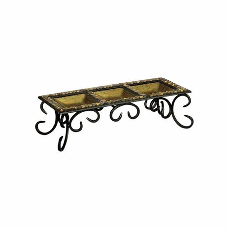 PG10261 Springdale 3.75H Herringbone Mosaic Candle Holder (Candles Not Included)
