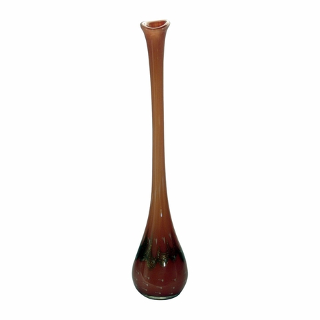 PG80140 Springdale 27H Salmon Hand Blown Art Glass Vase