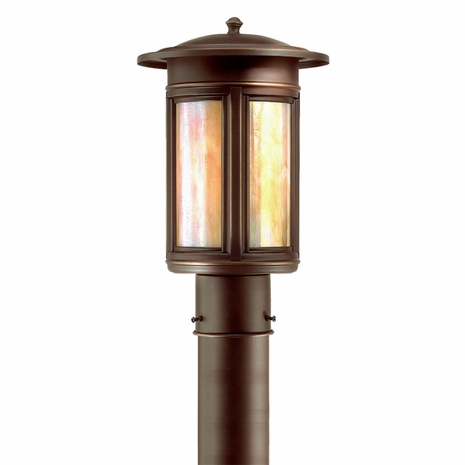 PIH6915OB Troy Exterior Highland Park Oil Rubbed Bronze Medium 1 Light Post Lantern