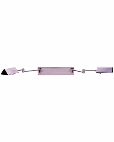 PIN475-2-SN House of Troy Satin Nickel Double Wall Lamp