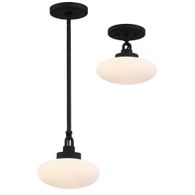 PKR-B8501-BF Crystorama Parker 1 Light Black Forged Pendant