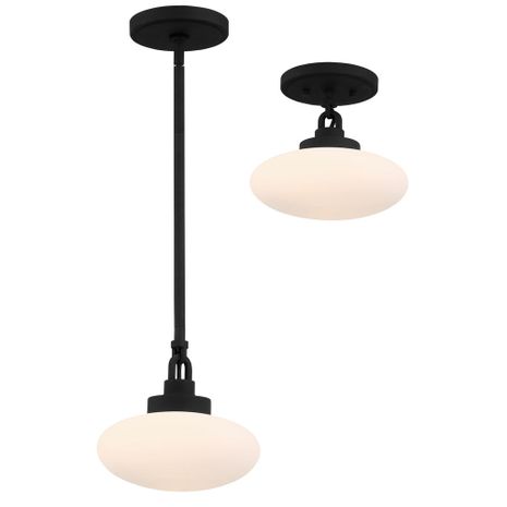 PKR-B8501-BF Crystorama Parker 1 Light Black Forged Pendant