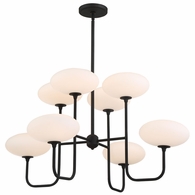 PKR-B8508-BF Crystorama Parker 8 Light Black Forged Chandelier