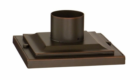 PM4941BZ-C-1 Troy Exterior Cameron Bronze Coastal Square Base Step Detail Pier Mount